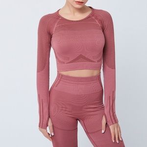 BRAND NEW 2 pieces set Burgundy work out matchy